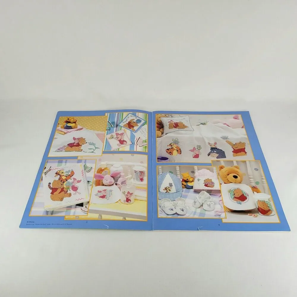 Vintage Disney Home Winnie The Pooh Baby Cross Stitch Pattern Book 3125 Y2K 90s
